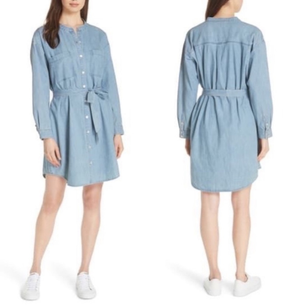 Eileen Fisher • Chambray Button-Up Shirt Dress